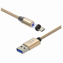 CAVO MICRO USB RICARICA DATI LUCE MAGNETICA LED 1MT PER SMARTPHONE MAXTECH F-S026