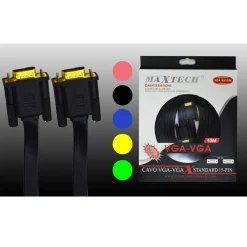 CAVO MONITOR VGA-VGA MASCHIO-MASCHIO STANDARD 15 PIN 10 METRI MAXTECH VGA-VA10M