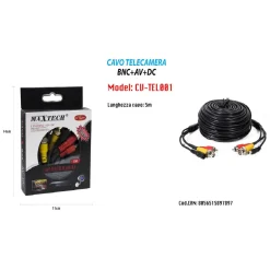 CAVO 5MT PER TELECAMERA COLLEGAMENTO DAL MONITOR ALLA CAMERA MAXTECH CV-TEL001
