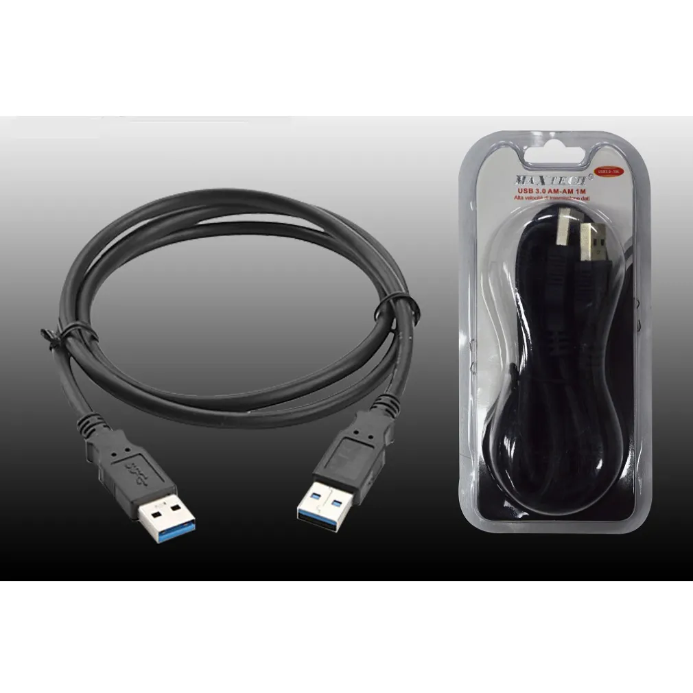 CAVO 1MT USB 3.0 TIPO MASCHIO CABLE PROLUNGA FILO PER PC DATI MAXTECH USB3.0-1M
