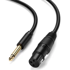 CAVO PER MICROFONO JACK TRIPOLARE MONO XLR 6,5 mm CAVO JACK M/F 5Mt