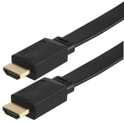 CAVO PIATTO HDMI 1080P MASCHIO MASCHIO PER TELEVISORE CONSOLE GAME NERO DA 1,5MT