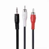 CAVO PROLUNGA AUDIO ADATTATORE STEREO DA AUX 3.5MM A 2XRCA 5 MT 4D SOUND AUX-R05