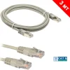 CAVO PROLUNGA DI RETE LAN ETHERNET PLUG RJ45 DA 3MT PER COMPUTER PC CASA UFFICIO