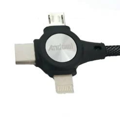 CAVO RICARICA DATI 3 IN 1 MICRO USB LIGHTNING TYPE C SMARTPHONE 2.4A FAST CHARGE