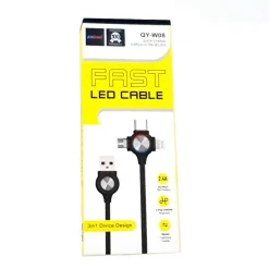 CAVO RICARICA DATI 3 IN 1 MICRO USB LIGHTNING TYPE C SMARTPHONE 2.4A FAST CHARGE