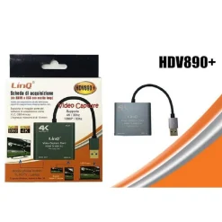 CAVO SCHEDA DI ACQUISIZIONE VIDEO DA HDMI A USB ULTRA HD 4K FULL HD 1080P HDV890+