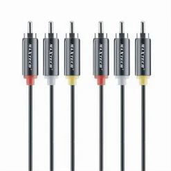 CAVO TRIPOLARE RCA AUDIO VIDEO TV 3 X RCA MASCHIO/MASCHIO 1,5MT 4D SOUND RCA-R01