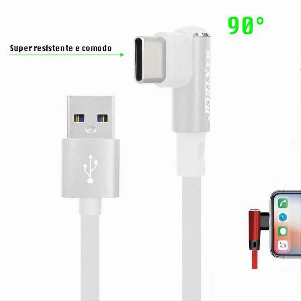 CAVO TYPE-C 90° USB 2.1A RICARICA DATI COMPATIBILE CON HUAWEI 1MT MAXTECH F-TC013