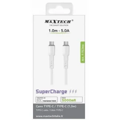 CAVO TYPE-C A TYPE-C 1MT SUPER RICARICA 5A CAVETTO PER SMARTPHONE TABLET F-TC066