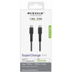 CAVO TYPE-C A TYPE-C 1MT SUPER RICARICA 5A CAVETTO PER SMARTPHONE TABLET F-TC066