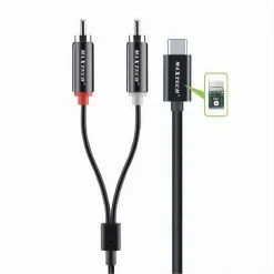 CAVO TYPE-C A 2XRCA DA 150 CM SDOPPIATORE A Y STEREO 4D SOUND DAC CHIP RCA-TC01