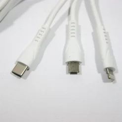 CAVO USB 5 IN 1 40 CM RICARICA RAPIDA TRASFERIMENTO DATI 3.1A 2 PORTE USB Q-A35