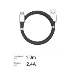 CAVO USB - TYPE C RICARICA DATI CAVETTO 1 METRO 2400MA PER SMARTPHONE F-TC015