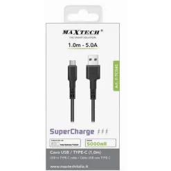 CAVO USB / TYPE-C DATI SUPERCHARGE RICARICA 1 MT 5 A SMARTPHONE TABLET F-TC040