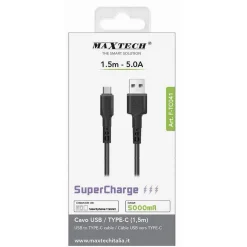 CAVO USB / TYPE-C DATI SUPERCHARGE RICARICA 1.5 MT 5 A SMARTPHONE TABLET F-TC041