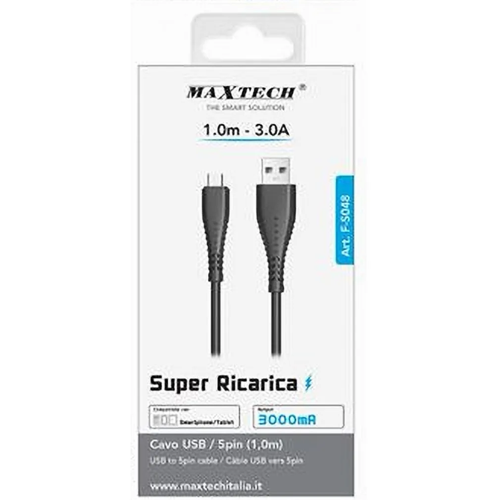 CAVO USB A MICRO USB 1 METRO SUPER RICARICA DATI 3A PER TABLET SMARTPHONE F-S048