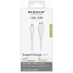 CAVO USB A TYPE-C 1.5 MT 5 A SUPERCHARGE RICARICA DATI SMARTPHONE TABLET F-TC049