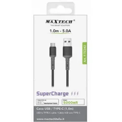 CAVO USB A TYPE-C SUPERCHARGE RICARICA DATI 1MT 5A PER SMARTPHONE TABLET F-TC042