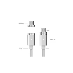 CAVO USB IN NYLON MAGNETICO CHARGE E SYNC CON ADATTATORI ANDROID E IOS