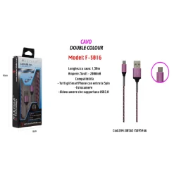 CAVO USB SIMPLY COLOUR X SMARTPHONE FOTOCAMERE 5VOLT - 2000MA 1,5MT MAXTECH F-S016