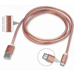 CAVO USB STEEL EDITION X SMARTPHONE 5 PIN 5VOLT - 2100MA 1,0 MT MAXTECH F-S013