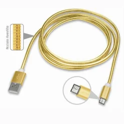 CAVO USB STEEL EDITION X SMARTPHONE 5 PIN 5VOLT - 2100MA 1,0 MT MAXTECH F-S013