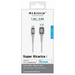 CAVO USB/MICRO USB SUPER RICARICA 3A TRASFERIMENTO DATI 1.5MT SMARTPHONE F-S053
