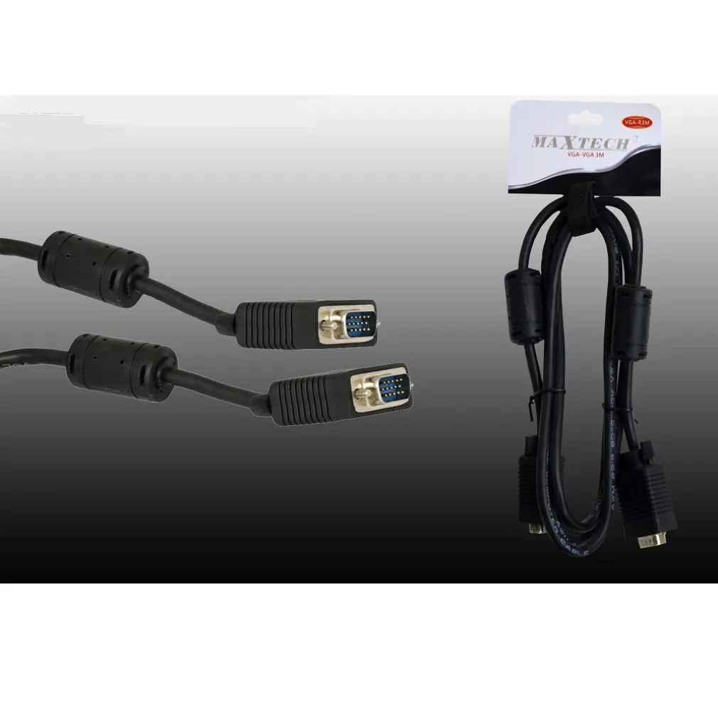 CAVO VGA-VGA PER MONITOR TV PC COMPUTER DA 3 METRI PROLUNGA CABLE MAXTECH VGA-R3M