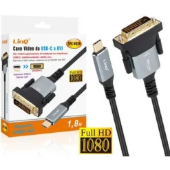 CAVO VIDEO ADATTATORE DA TYPE-C USB TIPO C A DVI FULL HD 1080P 1,8 MT TPC-DV24