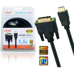 CAVO VIDEO HDMI MASCHIO A DVI FULL HD 1,5MT PC PROIETTORE CONSOLE GIOCO TV A2090B