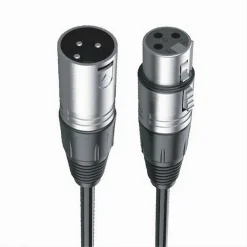 CAVO XLR MASCHIO / FEMMINA 3 PIN AUDIO PROLUNGA PER MICROFONO DA 3 METRI XLR-02