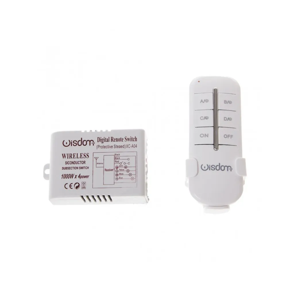 CENTRALINA 4 CANALI + TELECOMANDO WIRELESS WISDOM PER CONTROLLO LUCI LED 1000Wx4