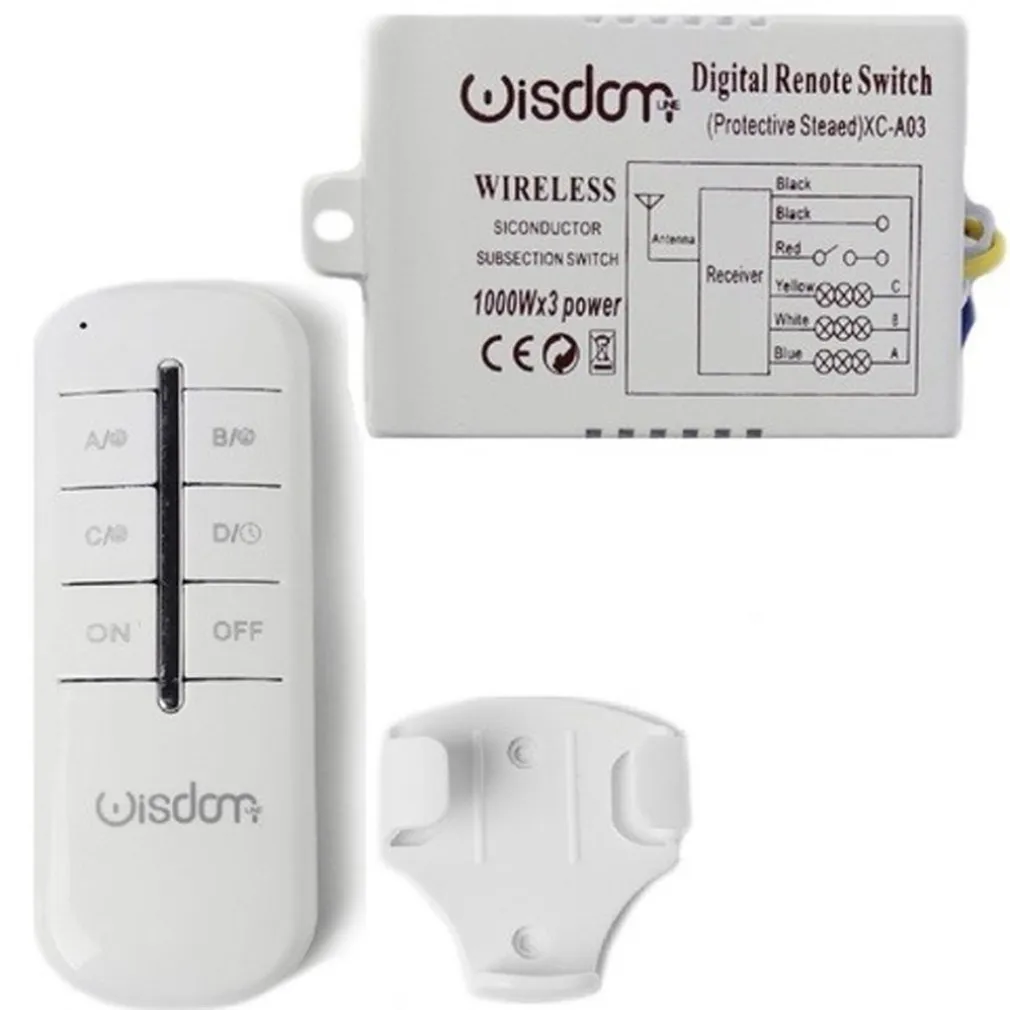 CENTRALINA 3 CANALI + TELECOMANDO WIRELESS WISDOM PER CONTROLLO LUCI LED 1000Wx3