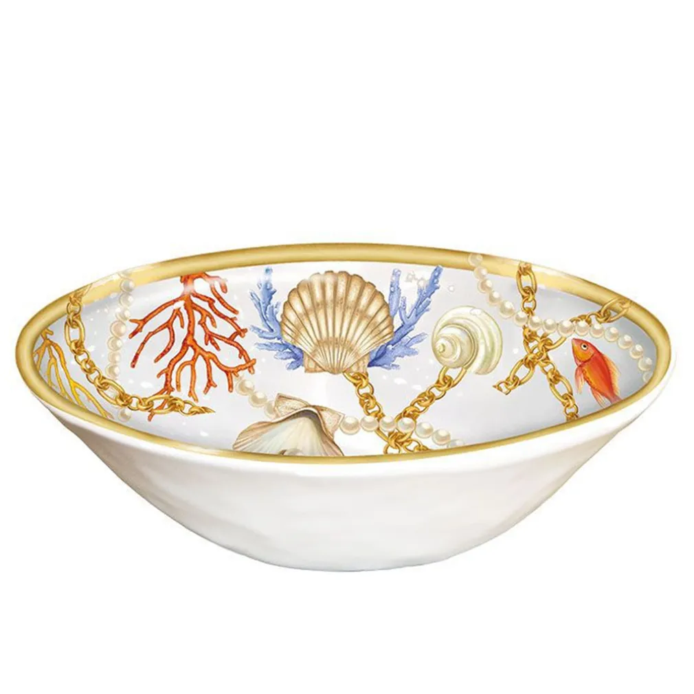 CENTRO TAVOLA CIOTOLA CONCHIGLIE CORALLI STILE MARINO INSALATIERA PORTA BON BON