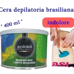 CERA CERETTA DEPILATORIA LIPOSOLUBILE BRASILIANA IN BARATTOLO 400 GR CLOROFILLA