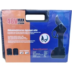 CESOIA ELETTRICA FORBICE 2 BATTERIE DA 48V TRINCIA RAMI PROFESSIONALE SENZA FILI