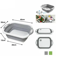 CESTELLO VASCHETTA VASSOIO TAGLIERE PIEGHEVOLE IN PLASTICA MULTIUSO PER CUCINA