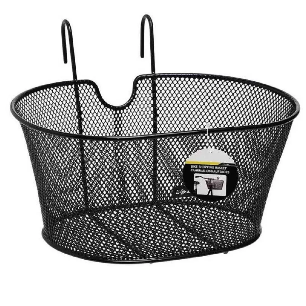 CESTINO ANTERIORE PORTA OGGETTI PER BICICLETTA UNIVERSALE IN METALLO 38X30X20CM