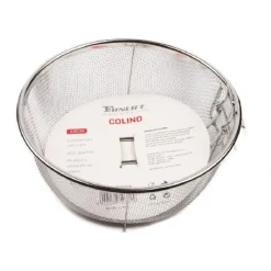 CESTINO CESTELLO COLINO SETACCIO ROTONDO SCOLA FRITTURA IN ACCIAIO 23 CM 50332