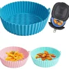 CESTINO IN SILICONE FRIGGITRICE AD ARIA TEGLIA RIUTILIZZABILE ANTIADERENTE 20CM