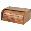 CESTINO PANE IN LEGNO CON SERRATURA IN NOCE SCURA DI BETULLA DUREVOLE 39X25XH17 CM