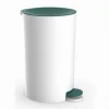 CESTINO PATTUMIERA A PEDALE ARREDO BAGNO BIANCO VERDE PLASTICA ACCESSORIO 69975
