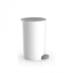 CESTINO PATTUMIERA ARREDO DA BAGNO BIANCO GRIGIO IN PLASTICA 16 X 25.5 CM 69851