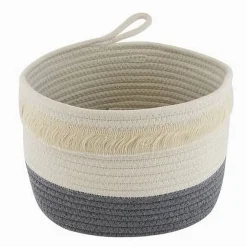 CESTINO PORTA BIANCHERIA OGGETTI CORDA INTRECCIATA CESTO ORGANIZER 26X18CM 10655