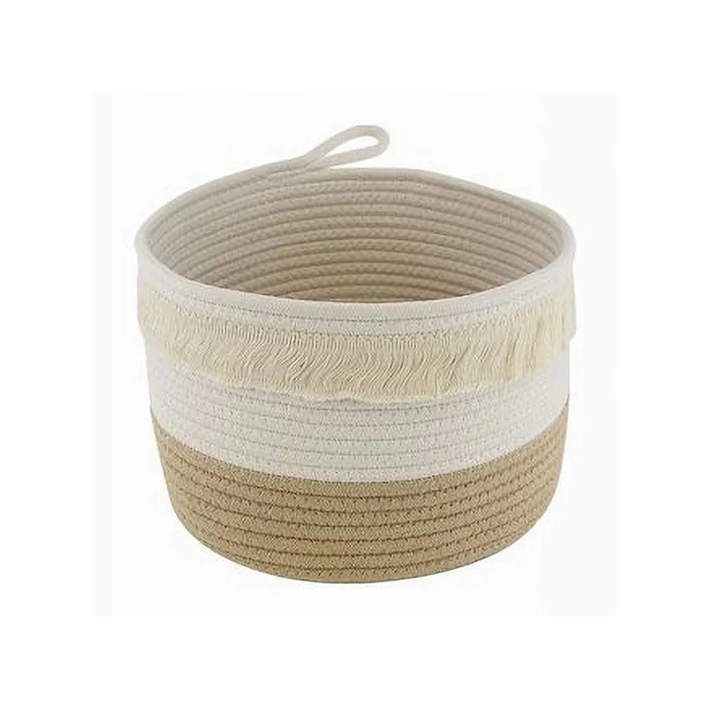 CESTINO PORTA BIANCHERIA OGGETTI CORDA INTRECCIATA CESTO ORGANIZER 26X18CM 10652