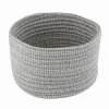 CESTINO PORTA OGGETTI CESTO TESSUTO INTRECCIATO GRIGIO TONDO CASA 18X11 CM 10644