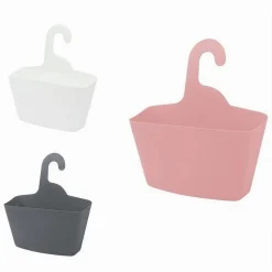 CESTINO PORTA OGGETTI CON GANCIO APPENDERE DOCCIA BAGNO CASA VARI COLORI 79459