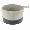 CESTINO PORTABIANCHERIA OGGETTI CORDA INTRECCIATA CESTO ORGANIZER 30X20 CM 10656
