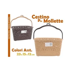 CESTINO PORTAMOLLETTE PORTA MOLLETTE EFFETTO RICAMATO IN PLASTICA COLORATO